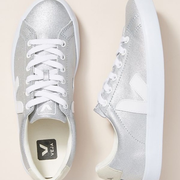 Veja Shoes - Veja Silver Low-Top Sneakers